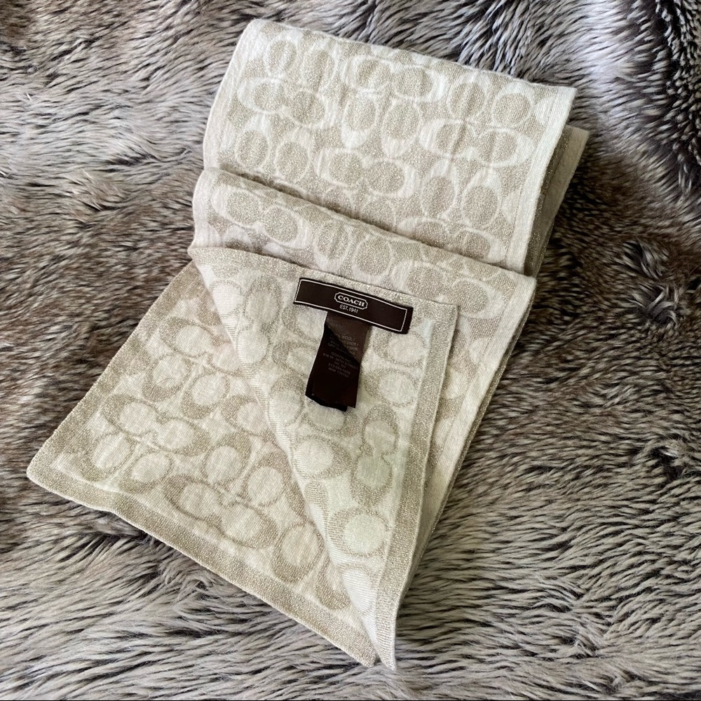 COACH Reversible wool scarf